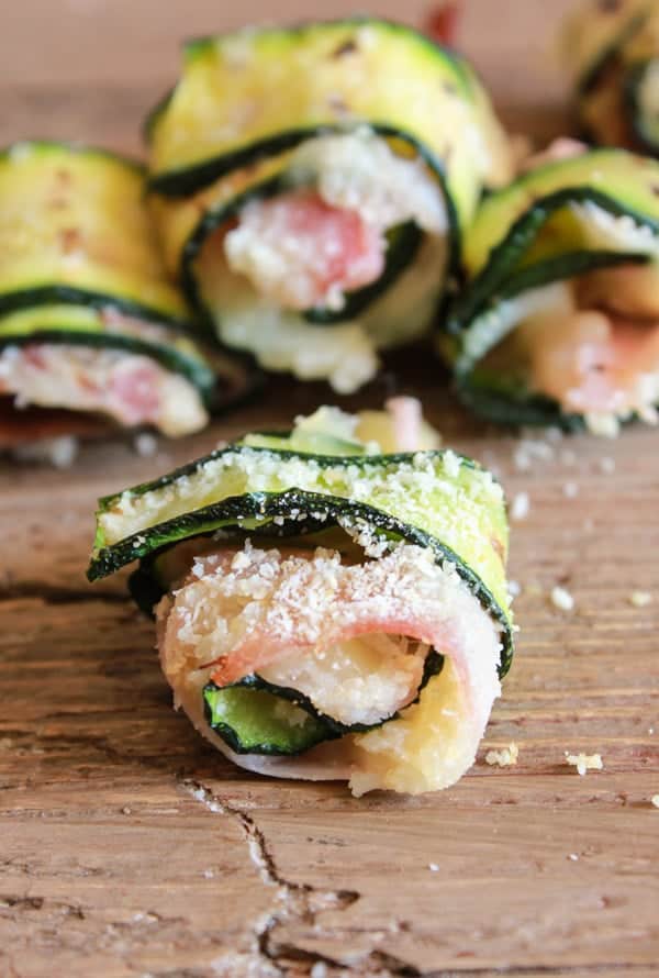 Bite Size Grilled Zucchini Roll-Ups