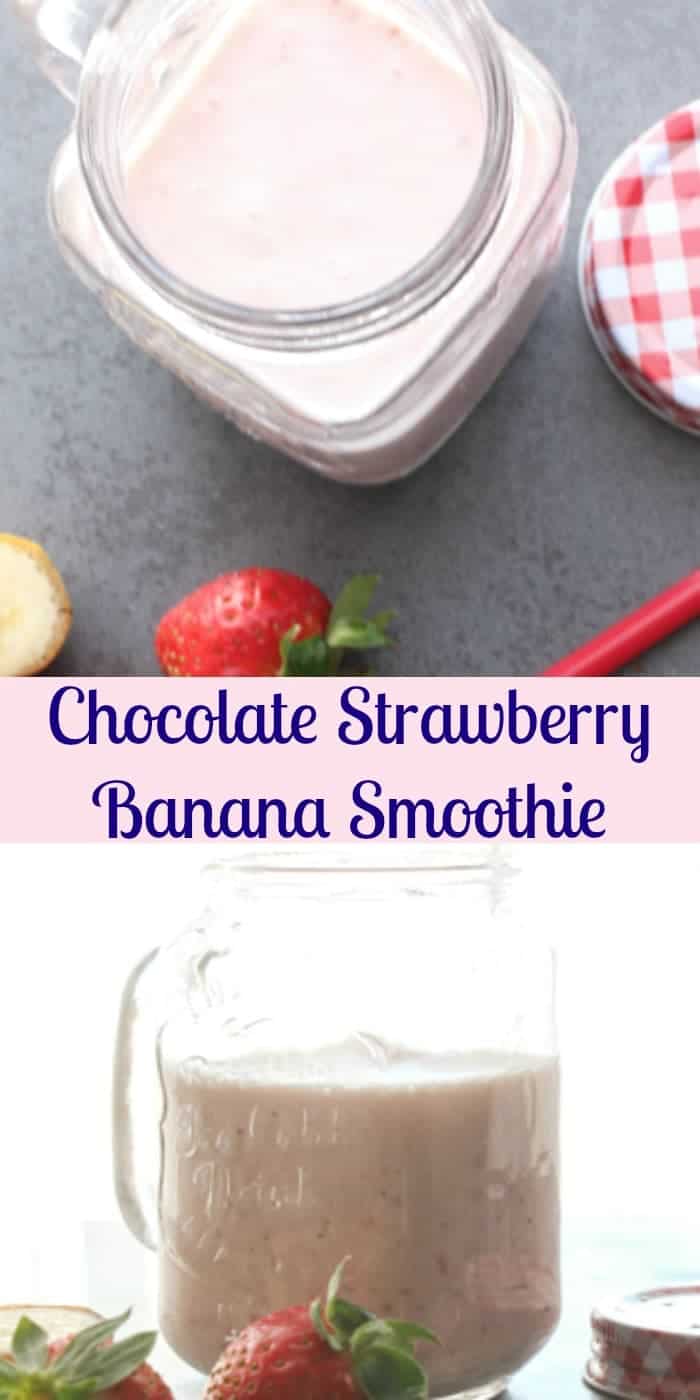 Chocolate Strawberry Banana Smoothie An Italian In My Kitchen 1926