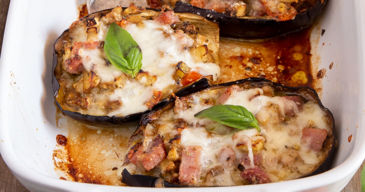 Italian Stuffed Eggplant Boats Recipe An Italian In My Kitchen