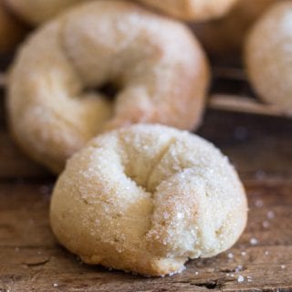 upclose of Italian wine cookies