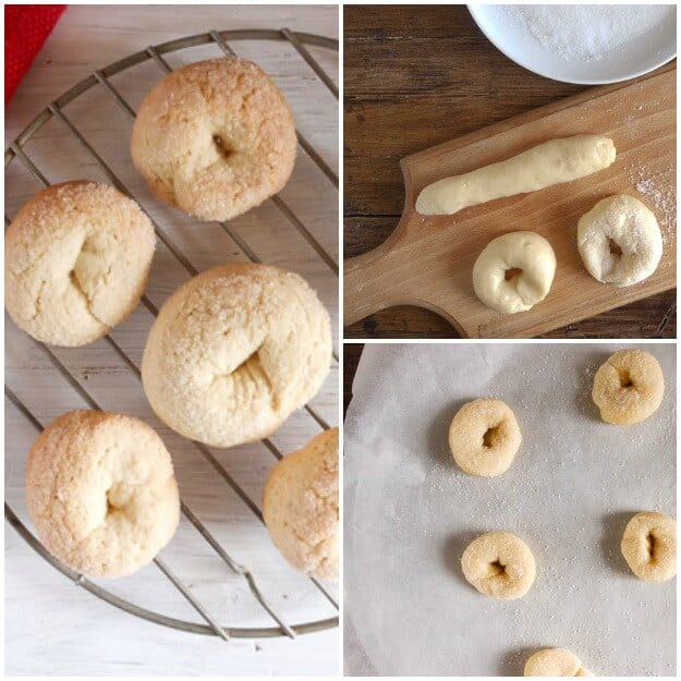 Wine cookies ciambelle al vino, a delicious crunchy not too sweet Italian fall cookie, made with white wine. Fast and easy.