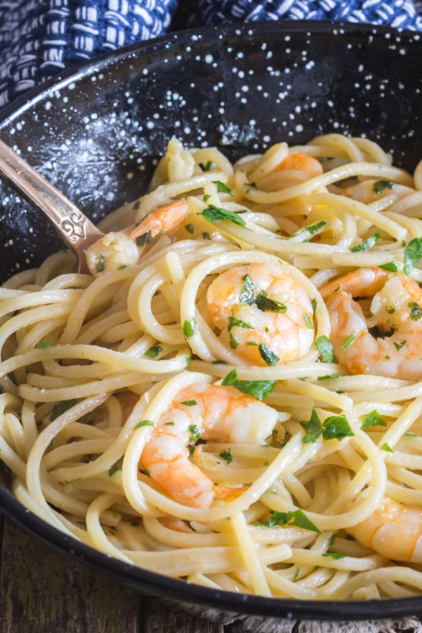 Easy Italian Shrimp Pasta - An Italian in my Kitchen