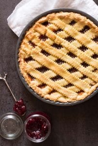 Jam Filled Crostata Italian Pie, a delicious fast and easy dessert or snack recipe, this delicate flaky crust is filled with your choice of Jam.