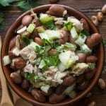 Borlotti Bean Salad, an easy, fast and delicious healthy Italian bean salad recipe. The perfect appetizer or main meal. Enjoy.