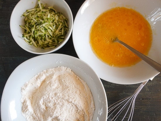 ingredients to make zucchini loaf