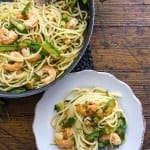 Skillet Zucchini Shrimp Pasta is a delicious pasta dish. An easy perfect zucchini recipe for weekday or even weekend cooking.