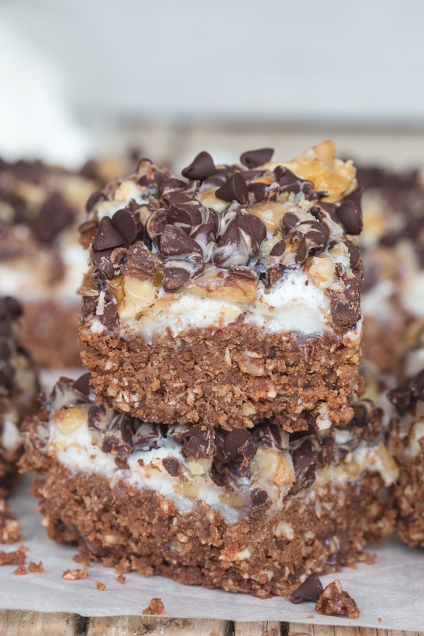 2 rocky road bars one on top of the other