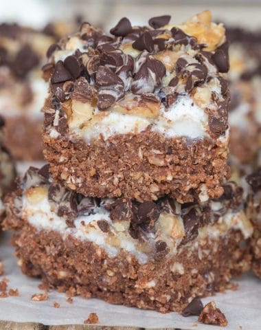 2 rocky road bars one on top of the other