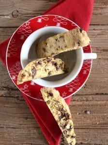 Mocha Almond Biscotti, an easy, delicious Italian cookie recipe, almonds, coffee and chocolate make it the perfect holiday cookie.