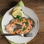 grilled salmon steaks