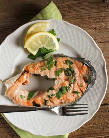 grilled salmon steaks