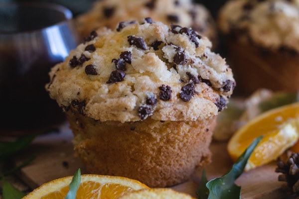 up close orange muffins