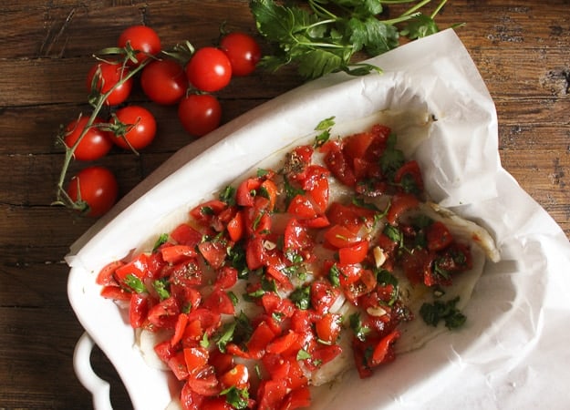 baked fish marinara/anitalianinmykitchen.com