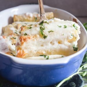 cannelloni in a pan