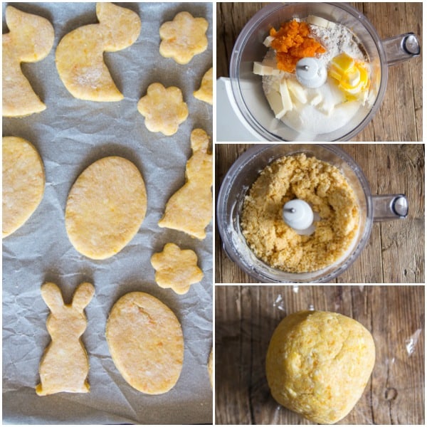 carrot shortbread how to make dough, and cut outs