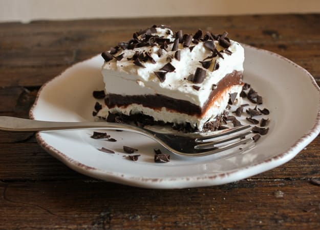 The perfect, Chocolate and Cream with the right touch of Tramisu, can't get enough, best unbaked Chocolate Lasagna Recipe.