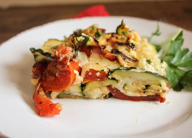 grilled zucchini and tomato cheese bake