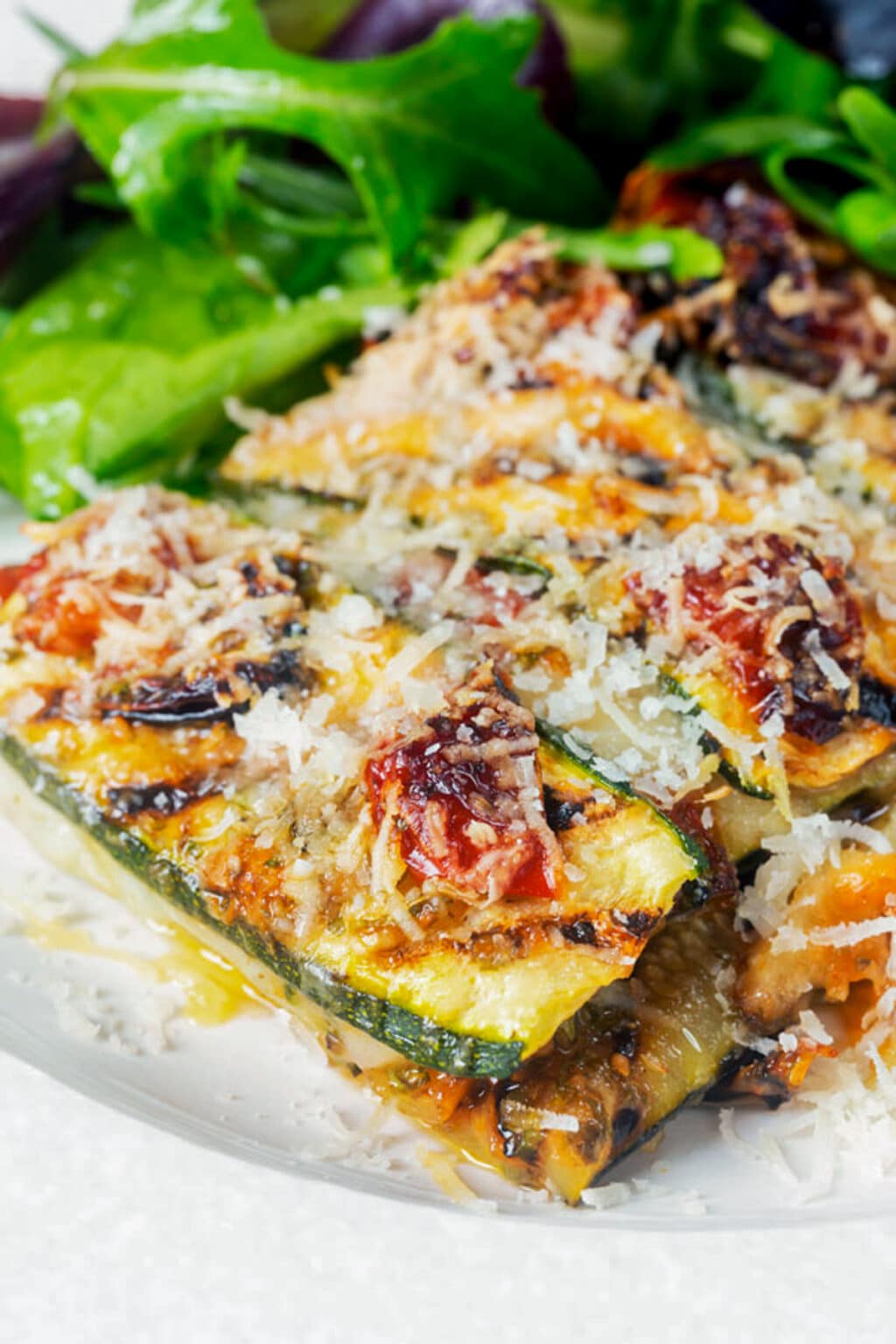 Grilled Zucchini and Tomato Cheese Bake