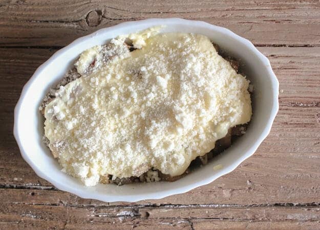 Italian Eggplant Ricotta Bake the perfect summertime baked dish, a delicious vegetarian casserole. Easy, yummy and gluten free.
