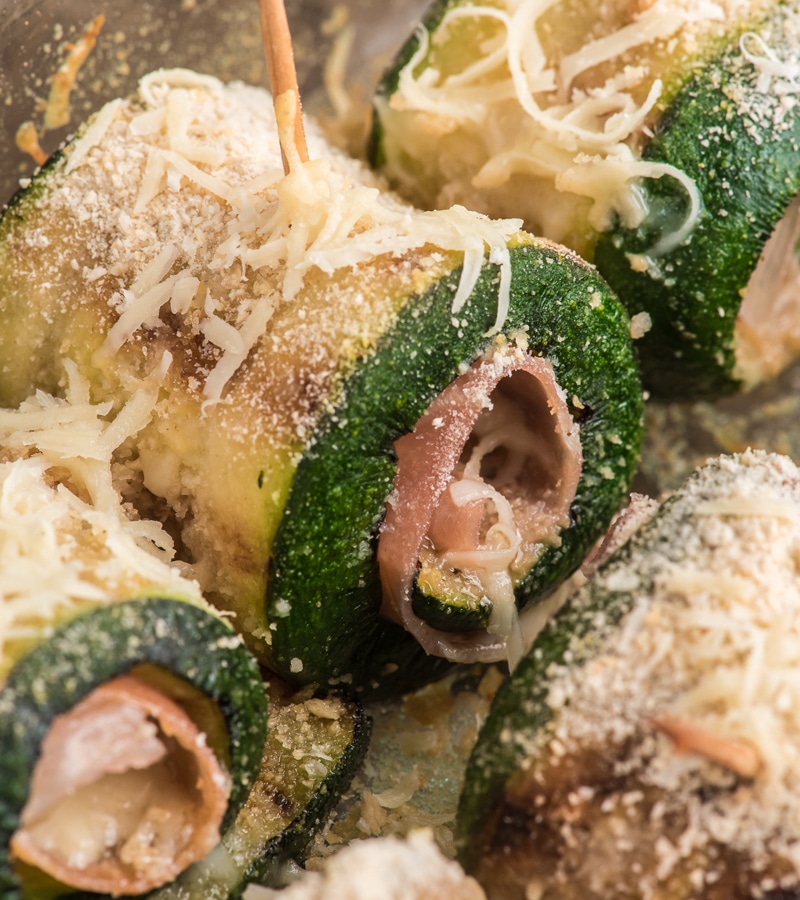 Bite Size Grilled Zucchini Roll-Ups