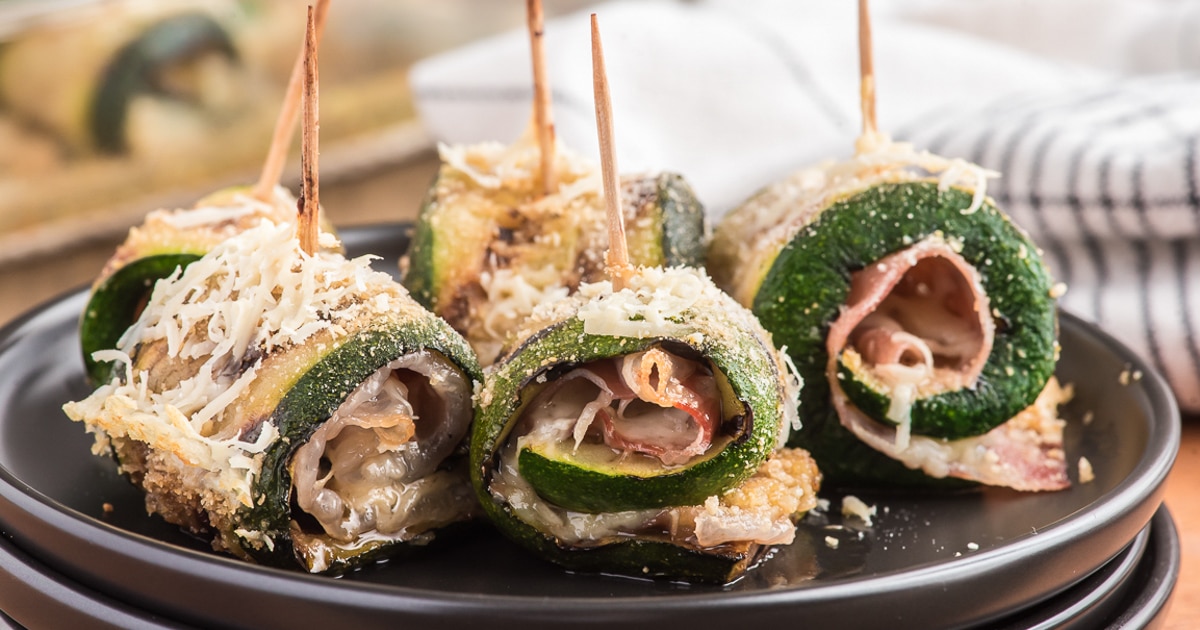 Bite Size Grilled Zucchini Roll-Ups Bite Size Grilled Zucchini Roll-Ups