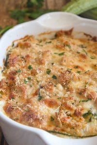 Grilled Zucchini Double Cheese Tuna Bake