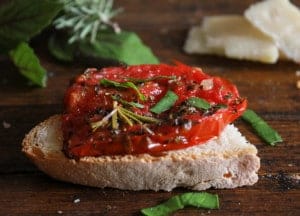 Italian Pan Fried Tomatoes, the perfect appetizer or side dish , a quick, easy, healthy recipe. Vegan, vegetarian, low carb and gluten free.