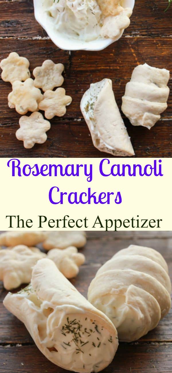 Rosemary Cannoli Crackers, homemade,easy, healthy, seasoned with rosemary cannoli crackers, stuff with cream cheese, the perfect appetizer./anitalianinmykitchen.com