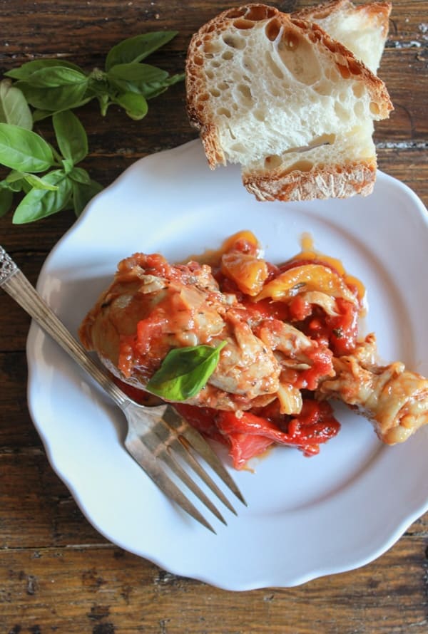 Italian Chicken And Tomato Skillet With Roasted Peppers