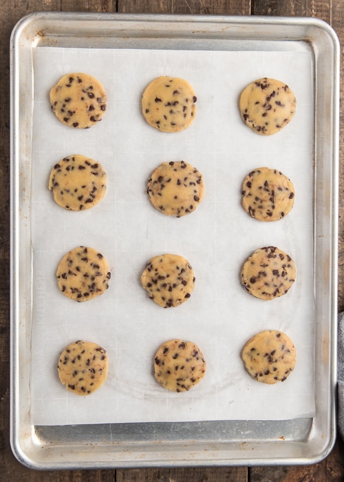 Cookies before baking on baking sheet.