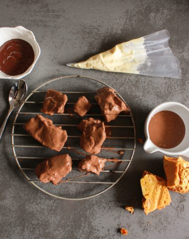 Chocolate Covered Sponge Toffee, or honeycomb, this is a fast, easy delicious crumbly, melt in your mouth chocolate candy. A yummy treat.|anitalianinmykitchen.com