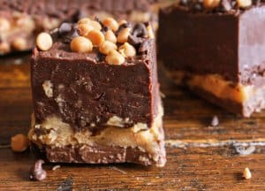 Double Chocolate Peanut Butter Fudge, the best creamy double chocolate fudge, easy, homemade and delicious, perfect anytime.