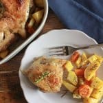 Italian Herb Roasted Chicken and Potatoes, this easy oven roasted chicken and vegetable recipe, is healthy, delicious, crispy and moist.