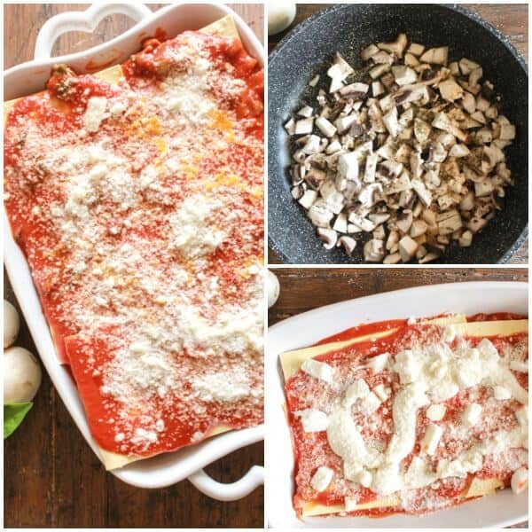 Creamy Mushroom Lasagna, an easy vegetarian lasagna recipe, simple creamy and perfect. The best lunch, dinner, family or guest dish.