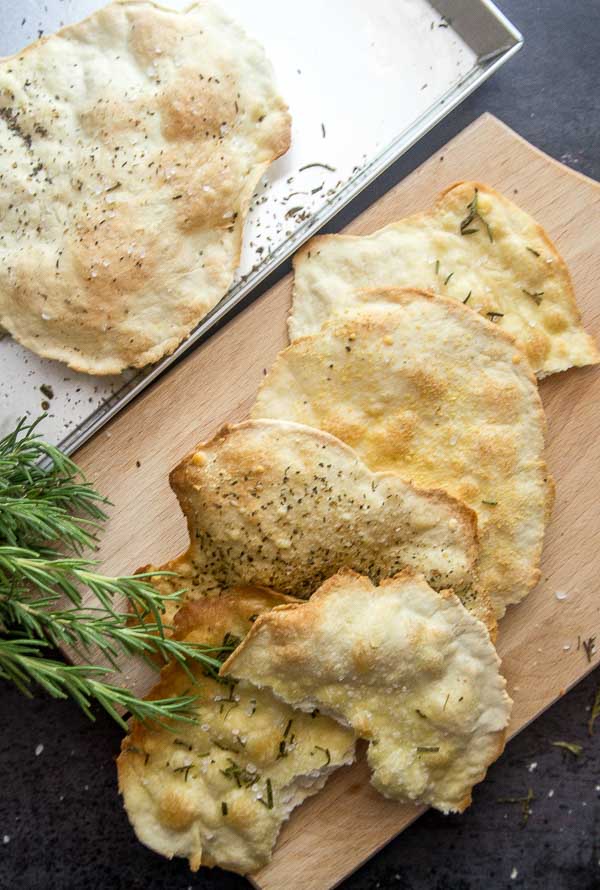 Thin Crispy Focaccia, an easy, crunchy Italian recipe, sprinkle it with your favorite seasonings. A perfect accompaniment to soup, stews.