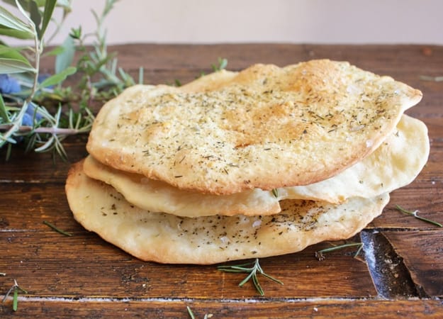 Thin Crispy Focaccia, an easy, crunchy Italian recipe, sprinkle it with your favorite seasonings. A perfect accompaniment to soup, stews etc |anitalianinmykitchen.com