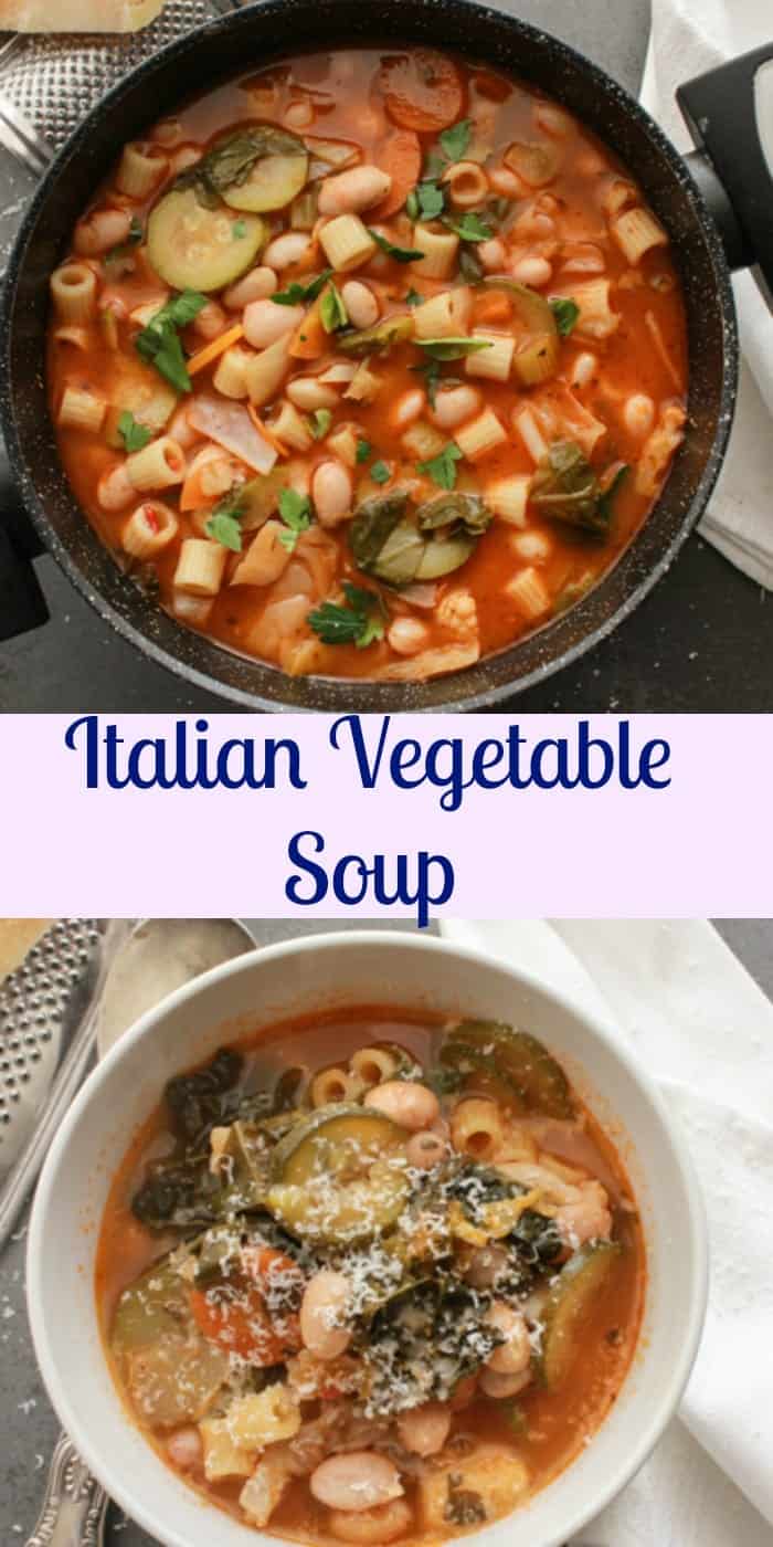 Italian Vegetable Soup, a delicious good for you full of veggies soup recipe, fast, easy,vegan and vegetarian the perfect comfort food soup.|anitalianinmykitchen.com