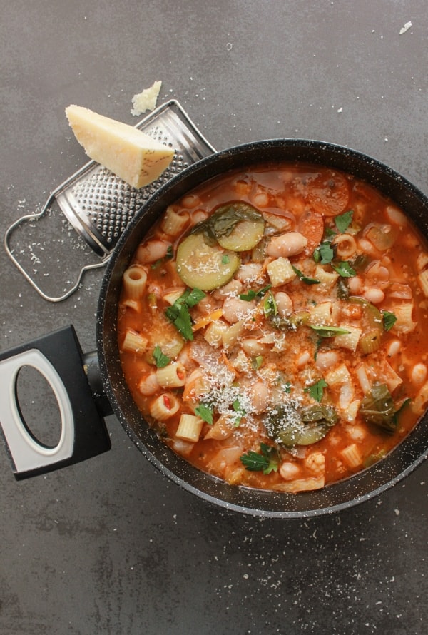 Italian Vegetable Soup, a delicious good for you full of veggies soup recipe, fast, easy,vegan and vegetarian the perfect comfort food soup.|anitalianinmykitchen.com