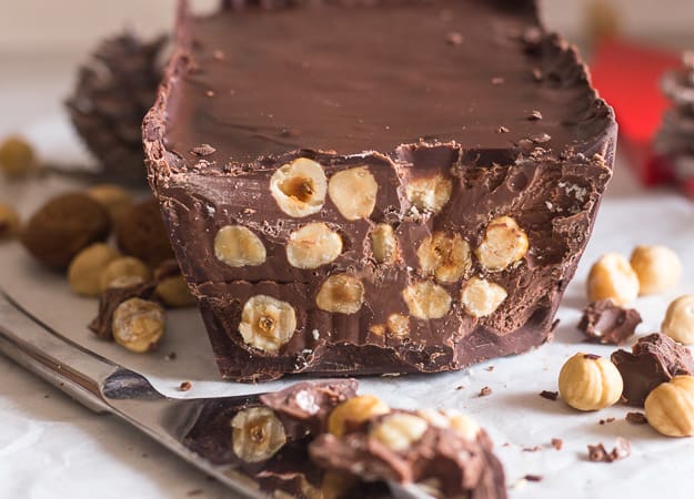 chocolate torrone one piece up close