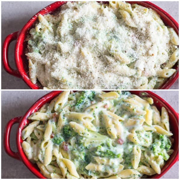 How to make creamy broccoli bacon pasta casserole photos