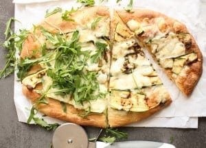 Grilled Zucchini Pizza, an easy delicious healthy pizza recipe, grilled zucchini and mozzarella cheese make it a family favorite.|anitalianinmykitchen.com