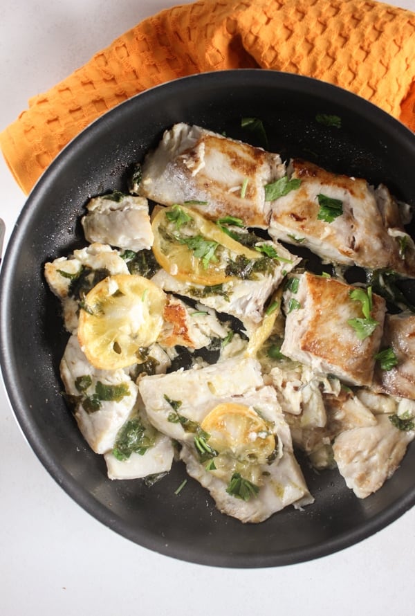 Italian Pan Fried Fish, an easy, simple delicious and healthy fish recipe, 4 ingredients make this dish a family favorite fish dish. Paleo.|anitalianinmykitchen.com