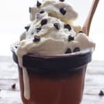 Baileys Chocolate Chip No-Churn Ice Cream, an easy, simple no-churn ice cream recipe.  Only four ingredients, creamy and delicious.