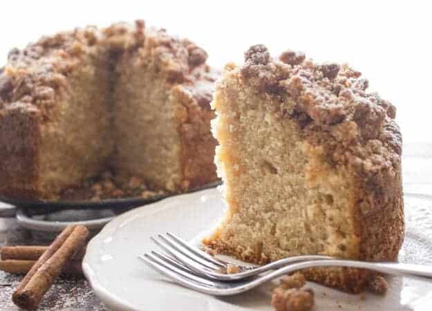 Cinnamon Crumb Coffee Cake, an easy delicious Coffee Cake recipe.  A delicious crumb topping using leftover cake. Snack or Dessert. Enjoy.