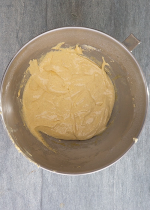 Water added to the batter.