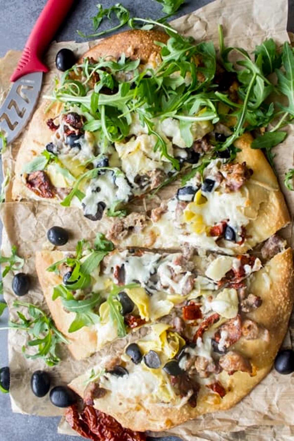 Italian Sausage & Artichoke Cheese Pizza Recipe - An Italian in my Kitchen