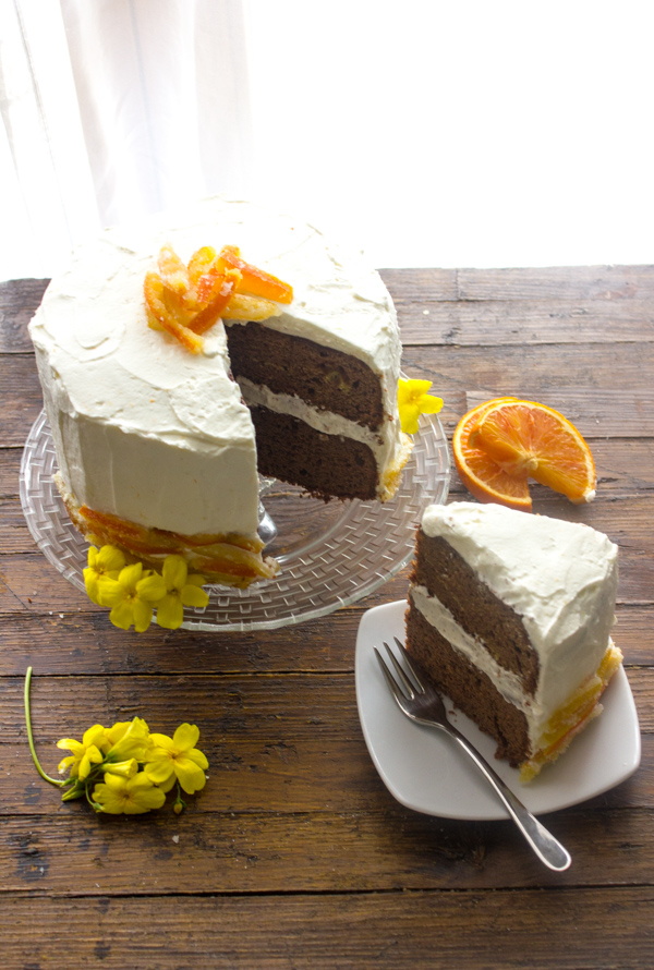 Dark Chocolate Orange Cake, an easy delicious healthy dark chocolate cake recipe. With a creamy cream cheese frosting. The perfect dessert.