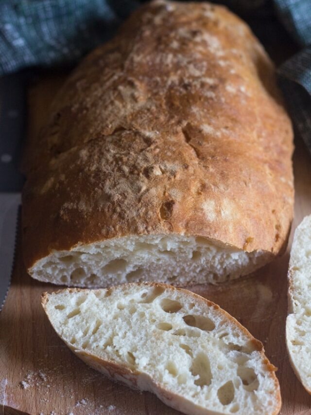 Easy No Knead Ciabatta Bread - An Italian In My Kitchen