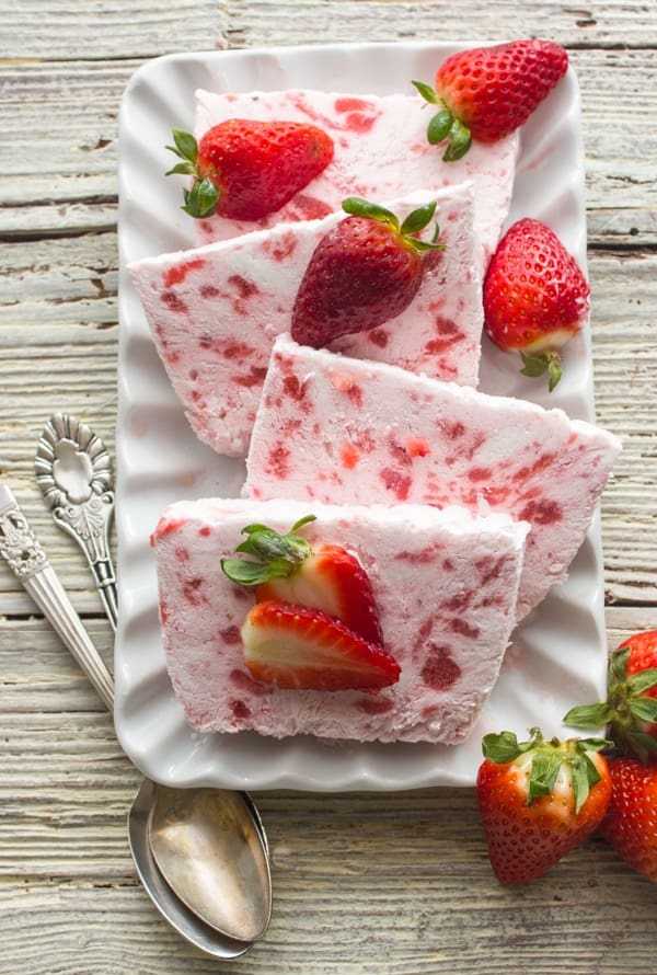 Creamy Strawberry Semifreddo - An Italian In My Kitchen