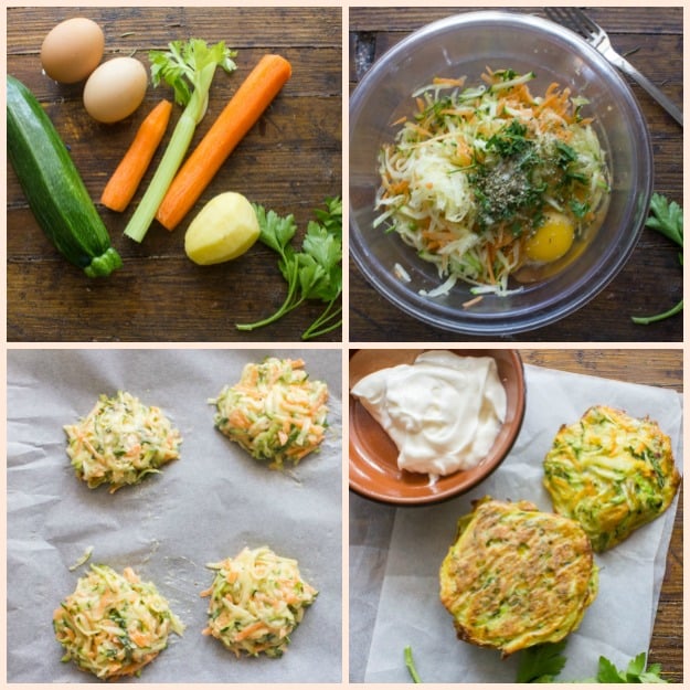 Fast, easy and Healthy Baked Homemade Veggie Burger. A delicious lunch or dinner recipe idea. Zucchini, Carrot & Potato combination.